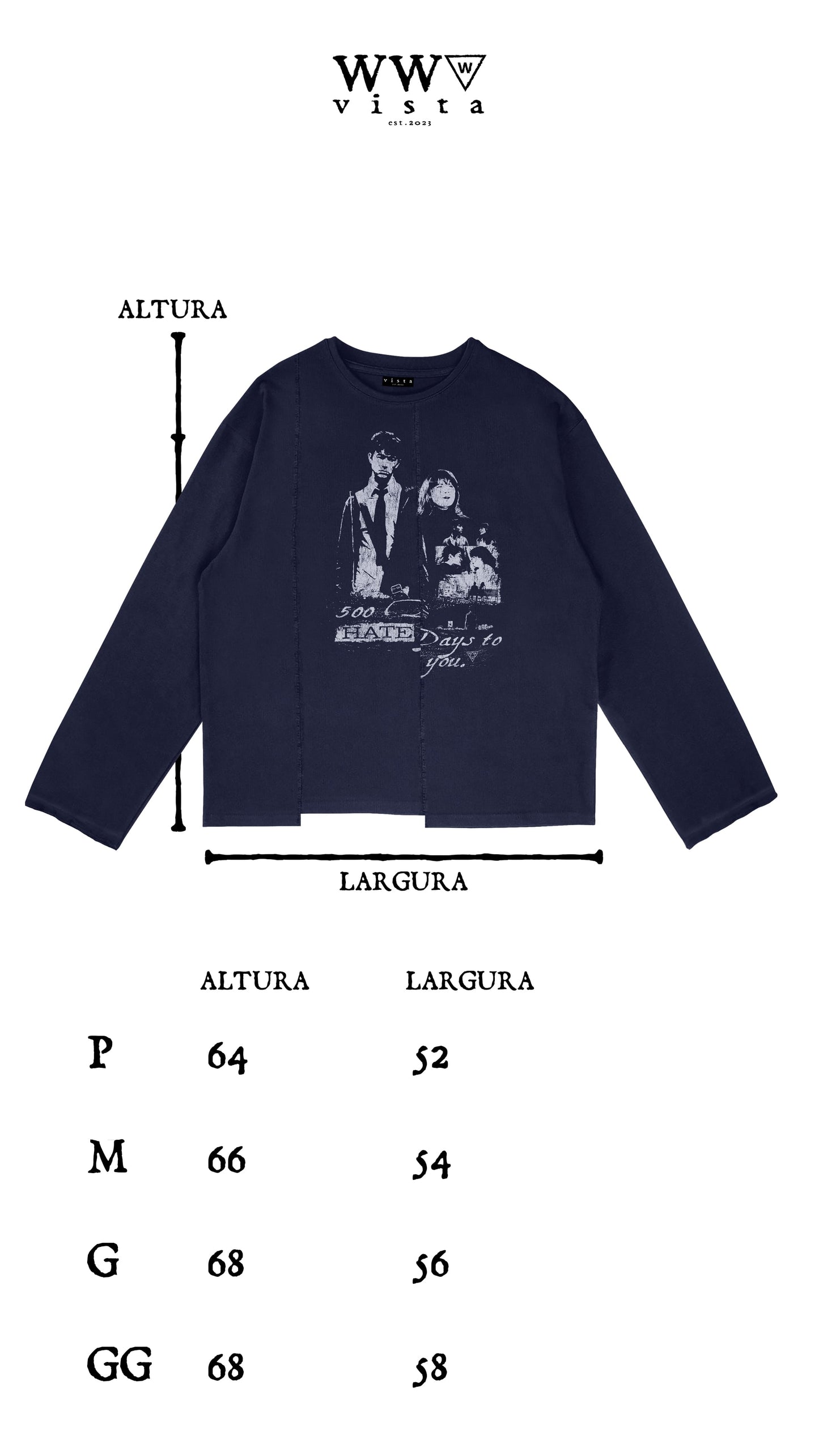 LONGSLEEVE ASSIMETRIC “500 DAYS”
