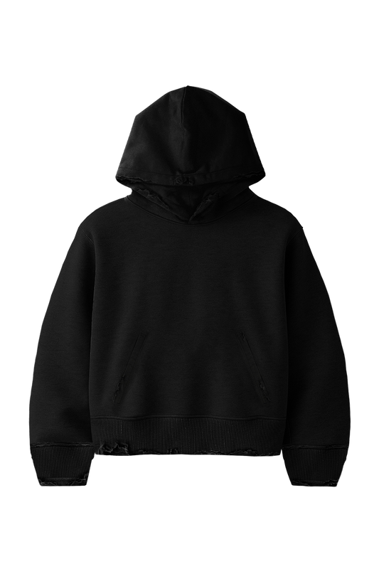 BASIC HOODIE DISTRESSED